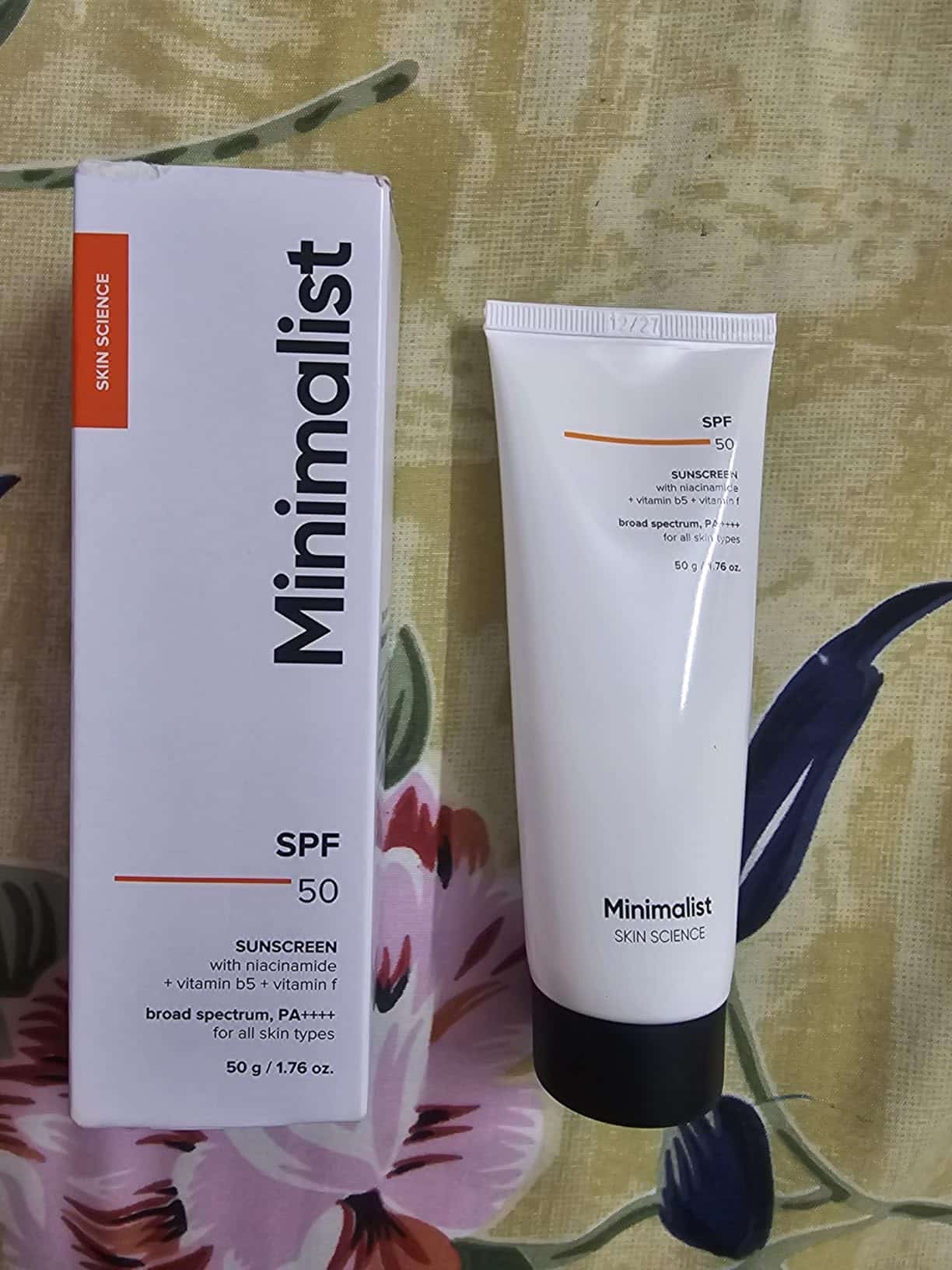 Packing of Minimalist sunscreen as shared by a user.